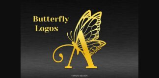 Butterfly Logos Font Poster 1