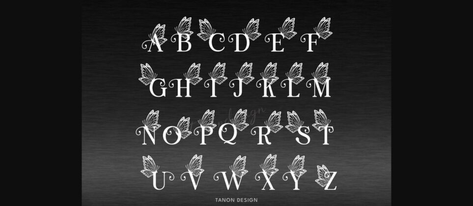 Butterfly Logos Font Poster 2