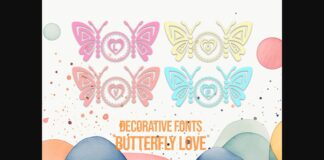 Butterfly Love Font Poster 1