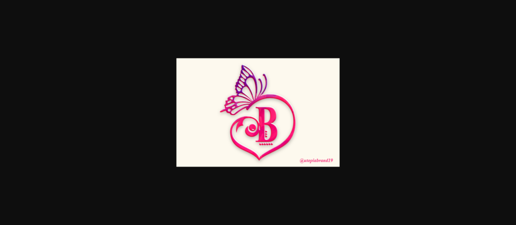 Butterfly Love Monogram Font Poster 3