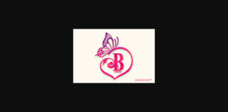 Butterfly Love Monogram Font Poster 1