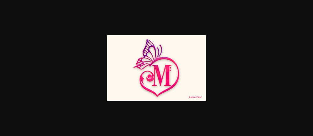 Butterfly Love Monogram Font Poster 7