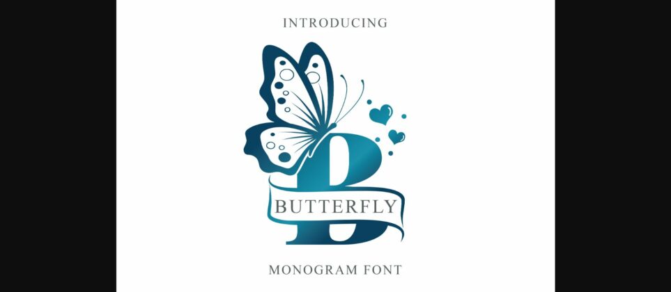 Butterfly Monogra Font Poster 3