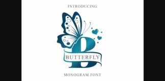 Butterfly Monogra Font Poster 1