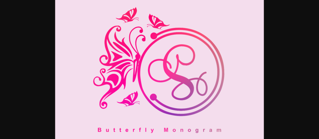 Butterfly Monogram Font Poster 3