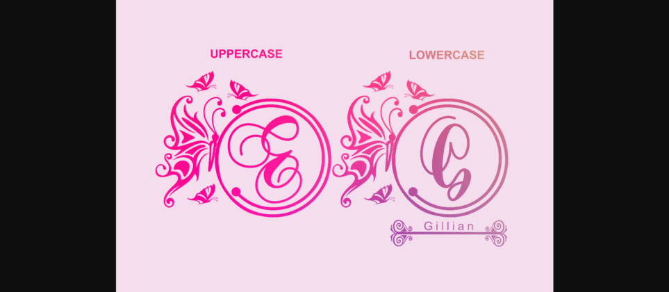 Butterfly Monogram Font Poster 4