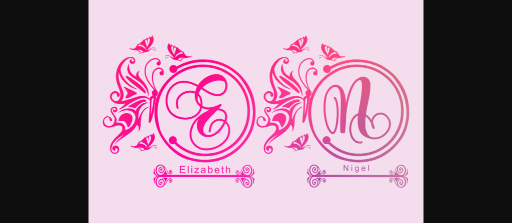 Butterfly Monogram Font Poster 5