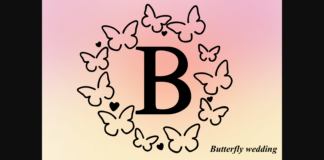 Butterfly Wedding Font Poster 1