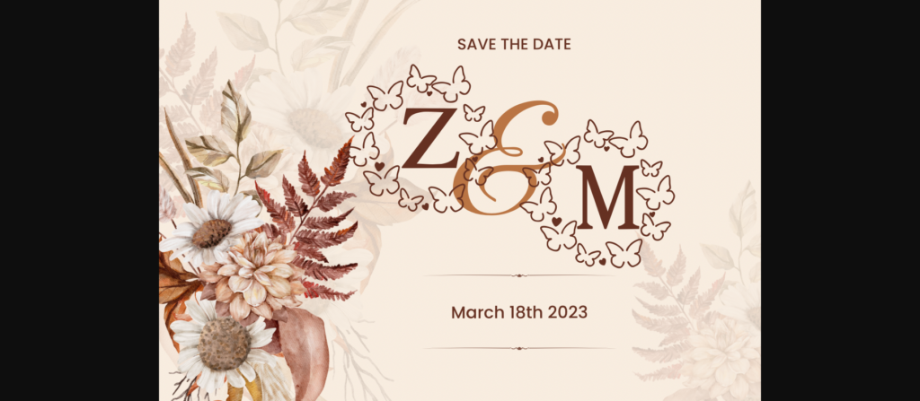 Butterfly Wedding Font Poster 9