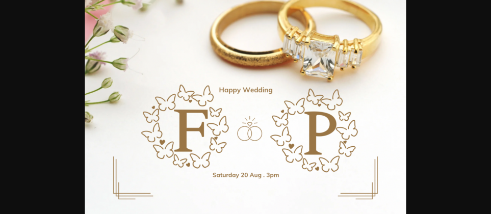 Butterfly Wedding Font Poster 10