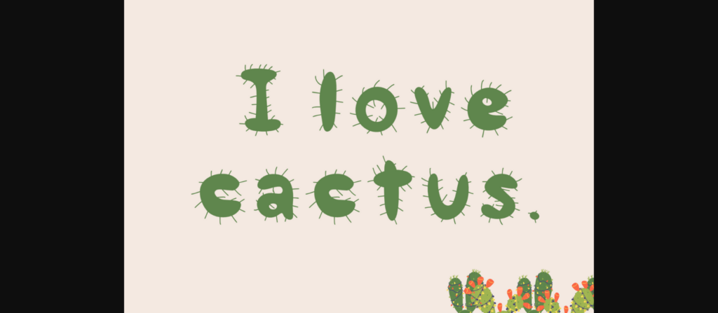 Cactus Font Poster 4