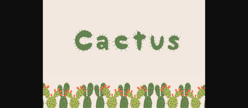 Cactus Font Poster 1