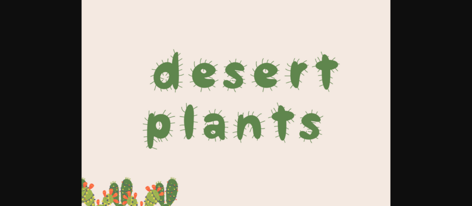 Cactus Font Poster 6