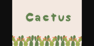 Cactus Font Poster 1