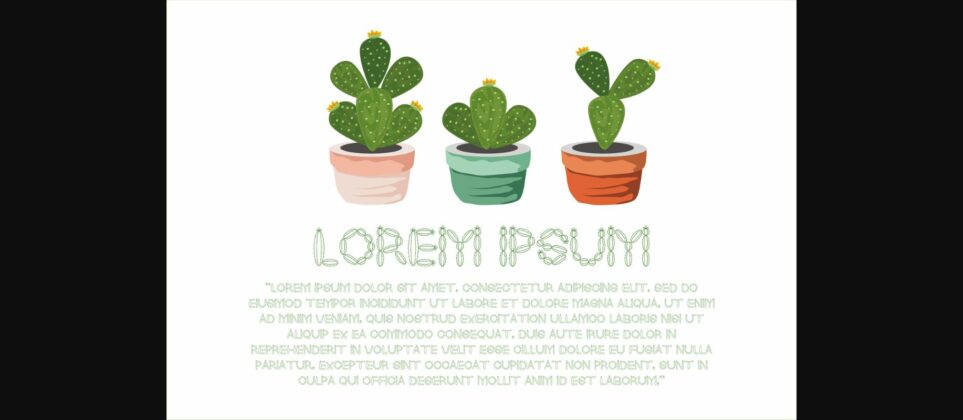 Cactus Tree Font Poster 5