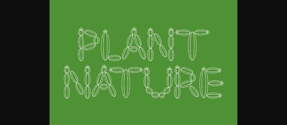 Cactus Tree Font Poster 6