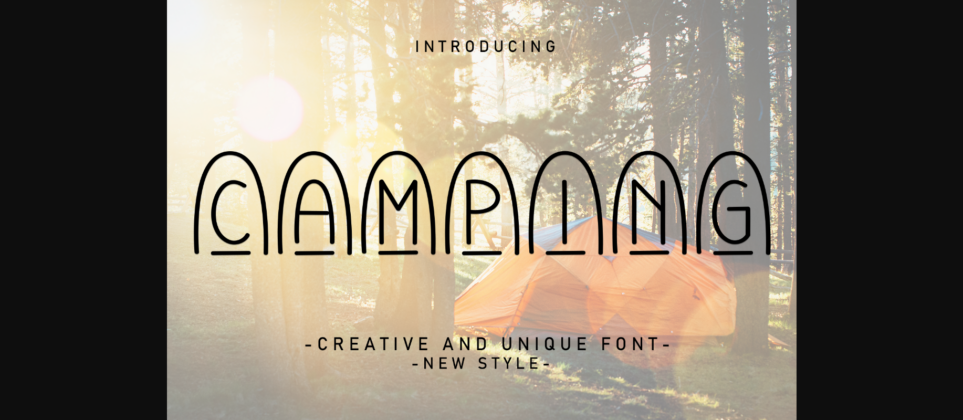 Camping Font Poster 3