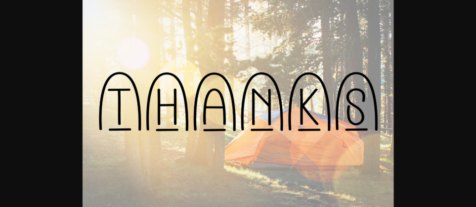 Camping Font Poster 10