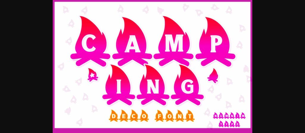 Camping Font Poster 3