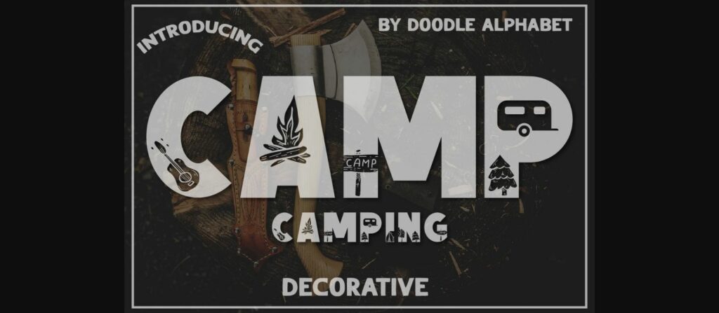 Camping Font Poster 3