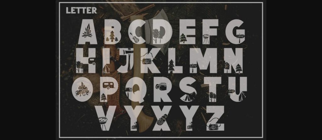 Camping Font Poster 4