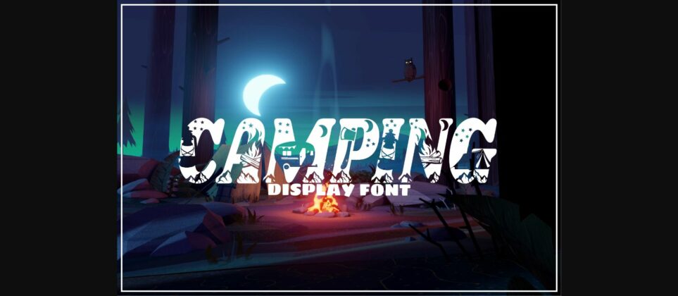 Camping Font Poster 3