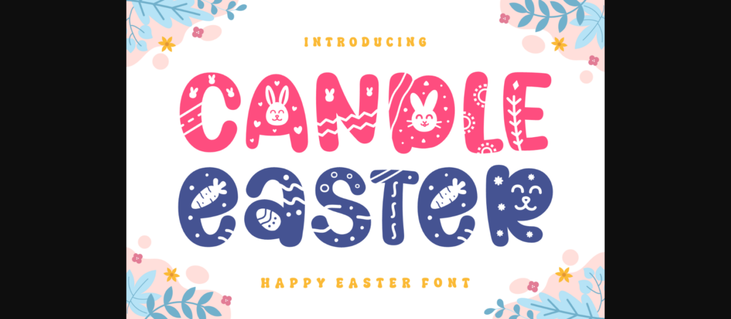 Candle Easter Font Poster 3