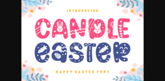 Candle Easter Font Poster 1