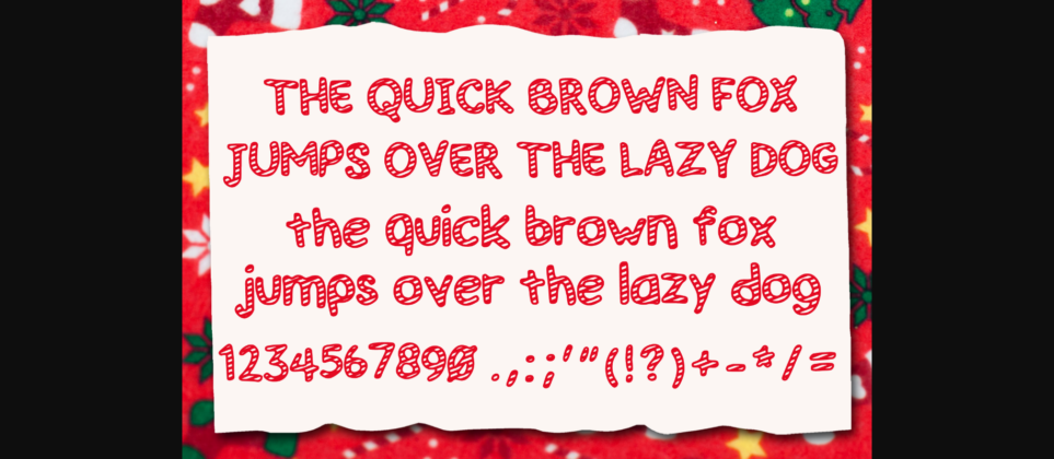 Candy Cane Comic Font Poster 6