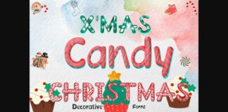 Candy Christmas Font Poster 1