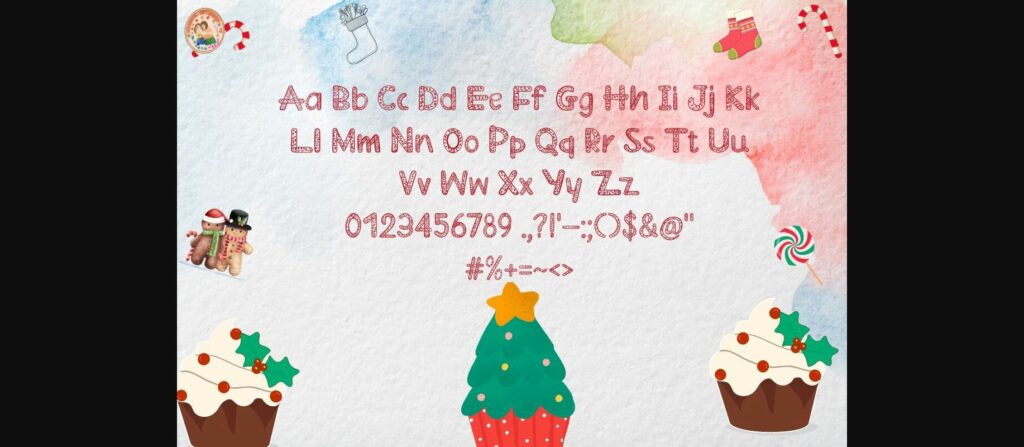 Candy Christmas Font Poster 4