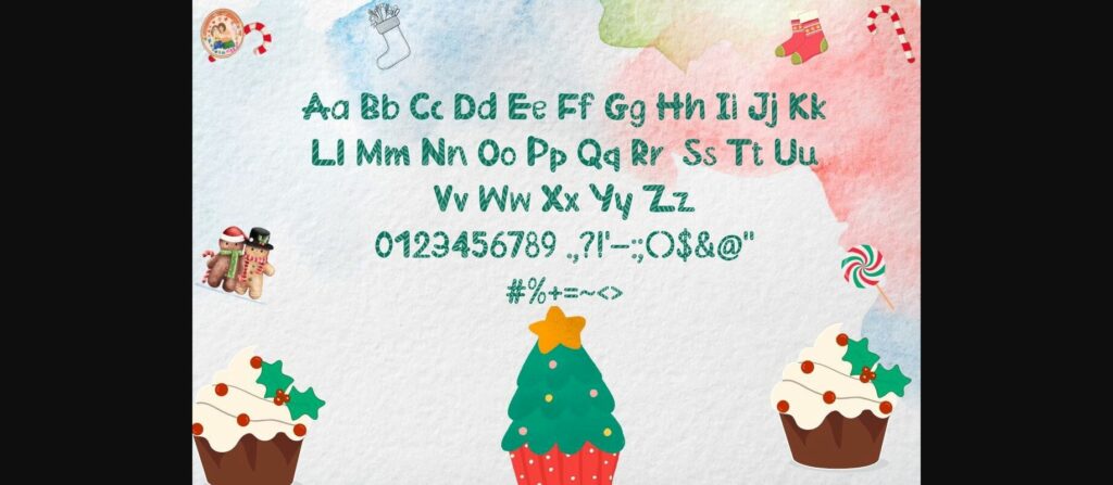 Candy Christmas Font Poster 5