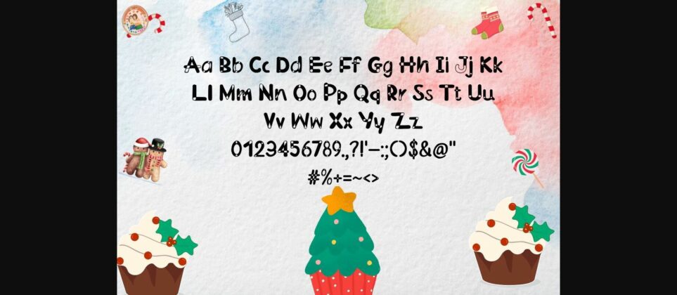 Candy Christmas Font Poster 6