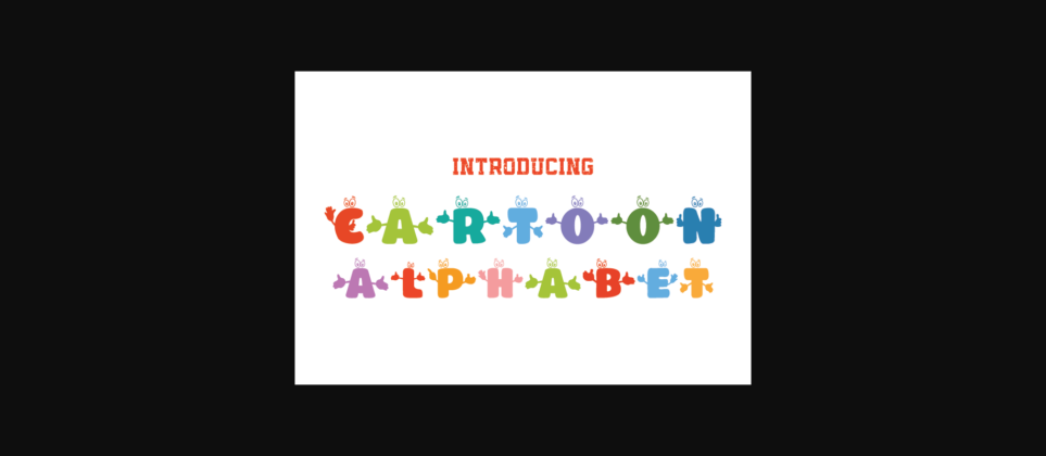 Cartoon Alphabet Font Poster 1