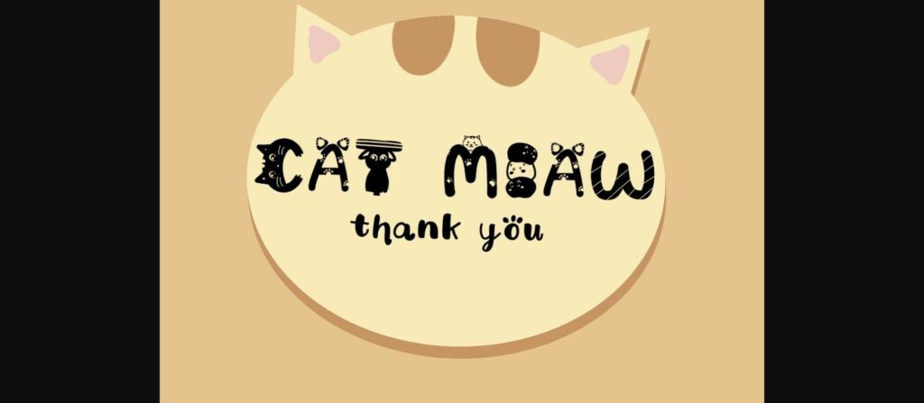 Cat Miaw Font Poster 3