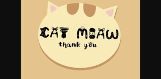 Cat Miaw Font Poster 1