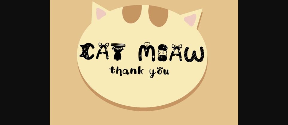 Cat Miaw Font Poster 1