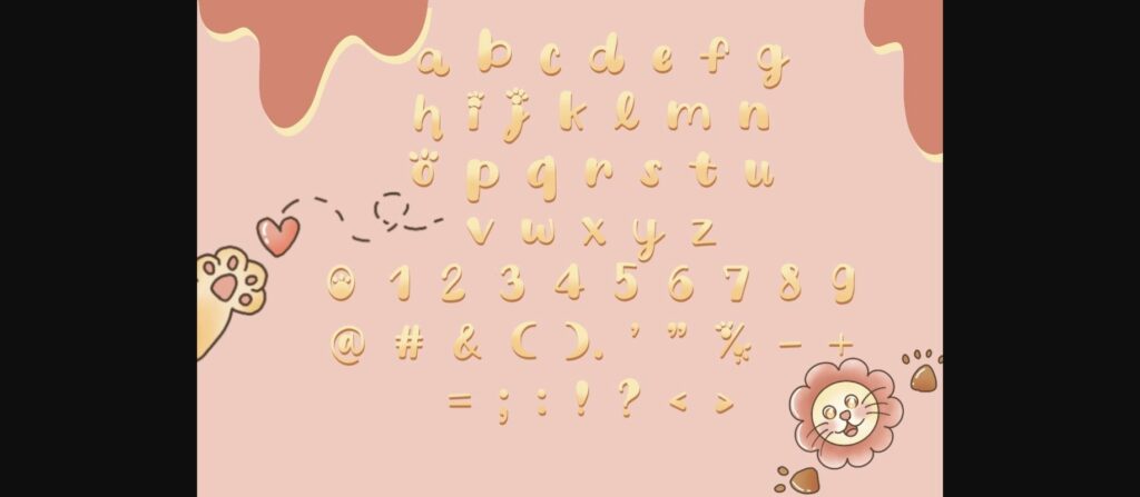 Cat Miaw Font Poster 5