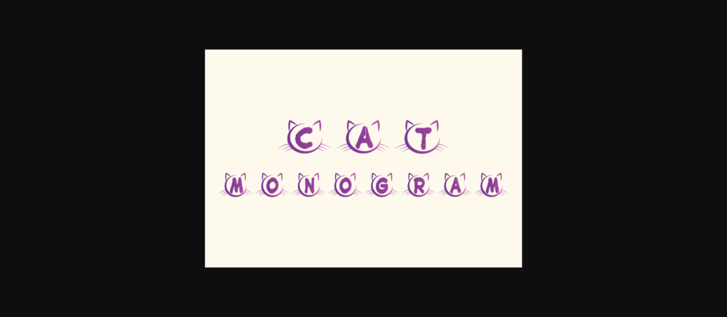 Cat Monogram Font Poster 5