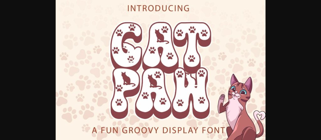 Cat Paw Font Poster 3