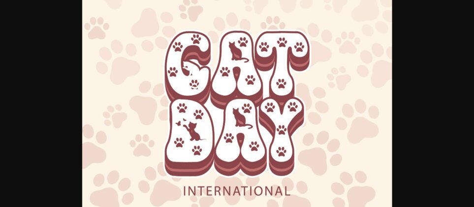 Cat Paw Font Poster 5