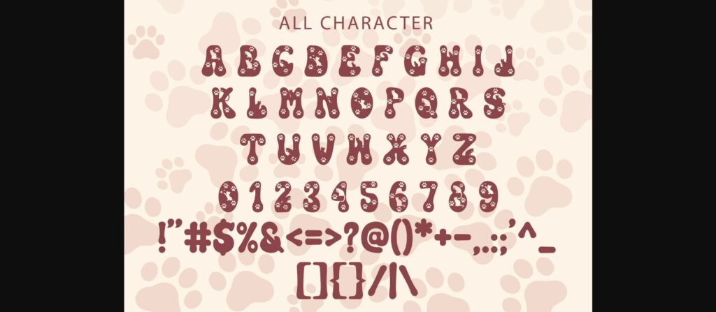 Cat Paw Font Poster 8