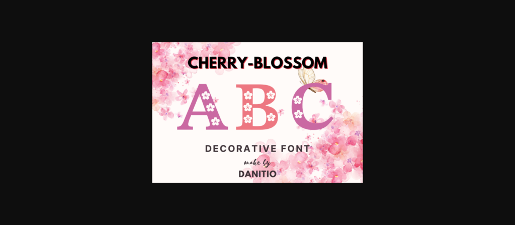 Cherry Blossom Font Poster 1