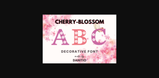 Cherry Blossom Font Poster 1