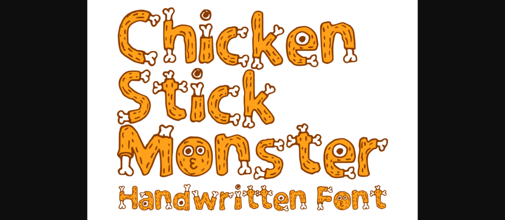 Chicken Stick Monster Font Poster 3