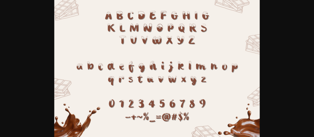 Chocolate Font Poster 4