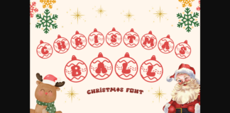 Christmas Ball Font Poster 1