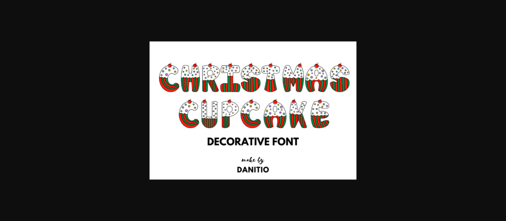 Christmas Cupcake Font Poster 3