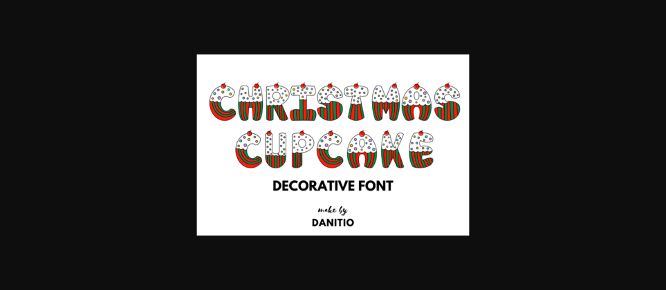 Christmas Cupcake Font Poster 3