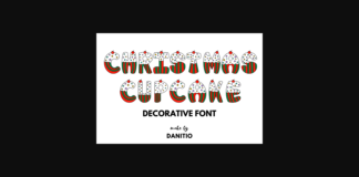 Christmas Cupcake Font Poster 1